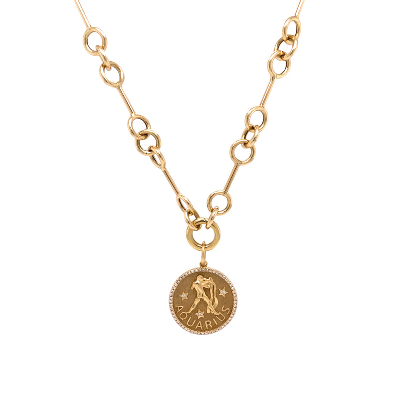 14K Gold "O" Link Necklace - Designer Gold Necklaces - Jo Nayor