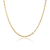 14K Solid Mini Mariner Link Necklace