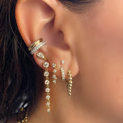 Bezel Diamond Duster Earring