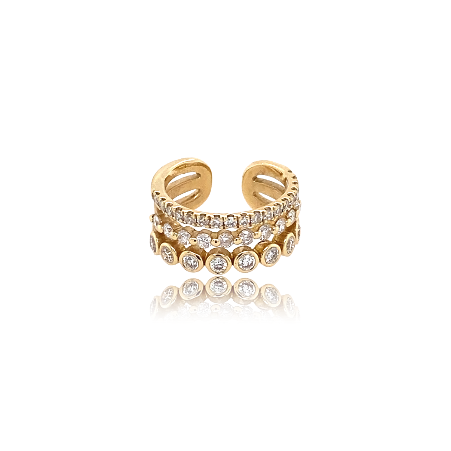 Trifecta Ear Cuff - Diamond Earrings - The Ear Stylist by Jo Nayor