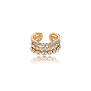 Trifecta Ear Cuff - Diamond Earrings - The Ear Stylist by Jo Nayor
