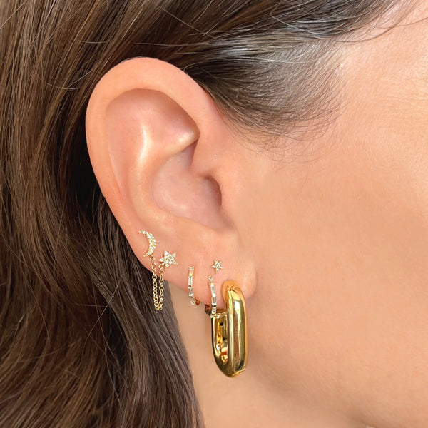 14K Gold Jumbo U Hoops - Designer Earrings - Ear Stylist by Jo Nayor