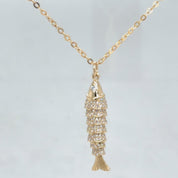 Dancing Diamond Fish Necklace - Diamond Necklace - Jo Nayor