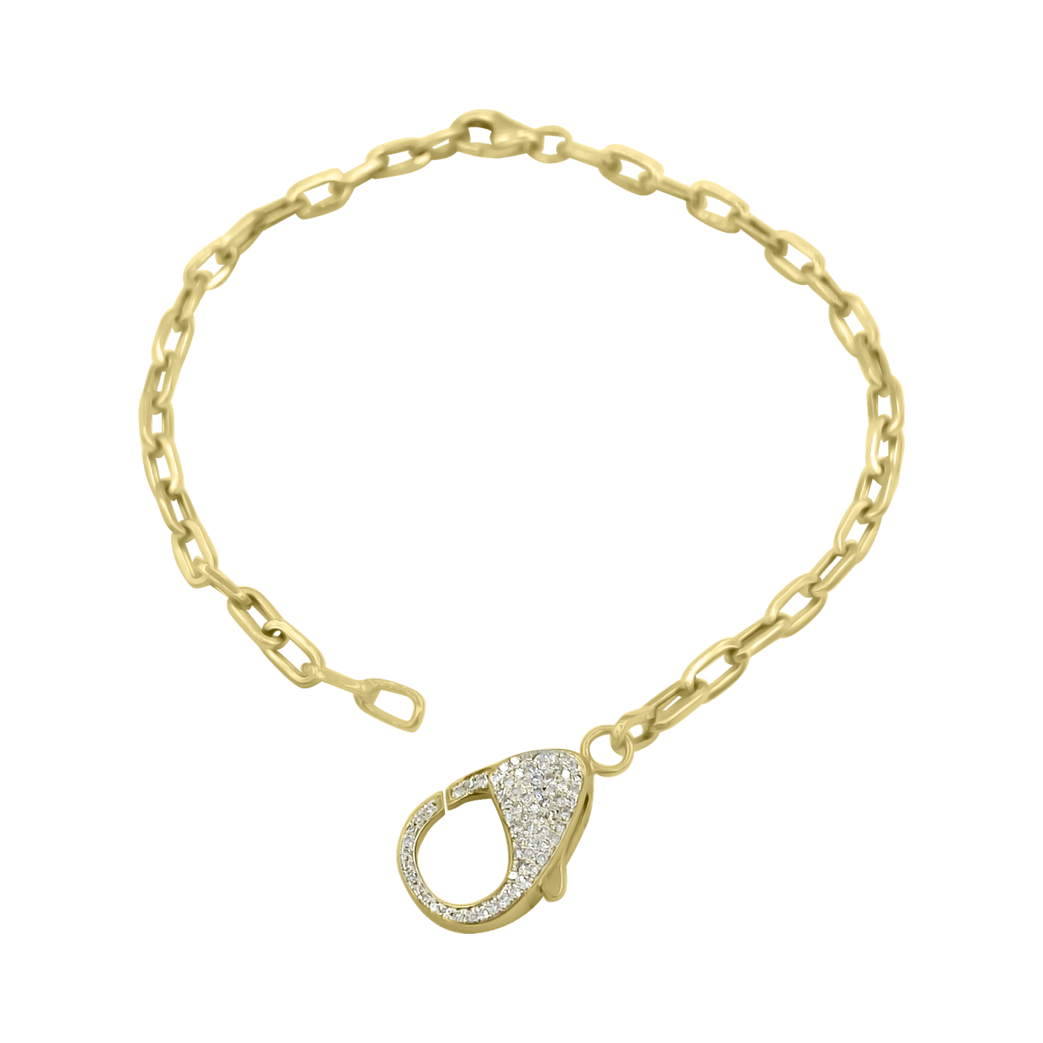 Diamond Clasp Link Bracelet - Designer Bracelet - Jo Nayor Designs