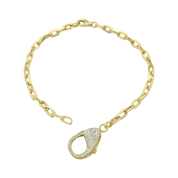 Diamond Clasp Link Bracelet - Designer Bracelet - Jo Nayor Designs