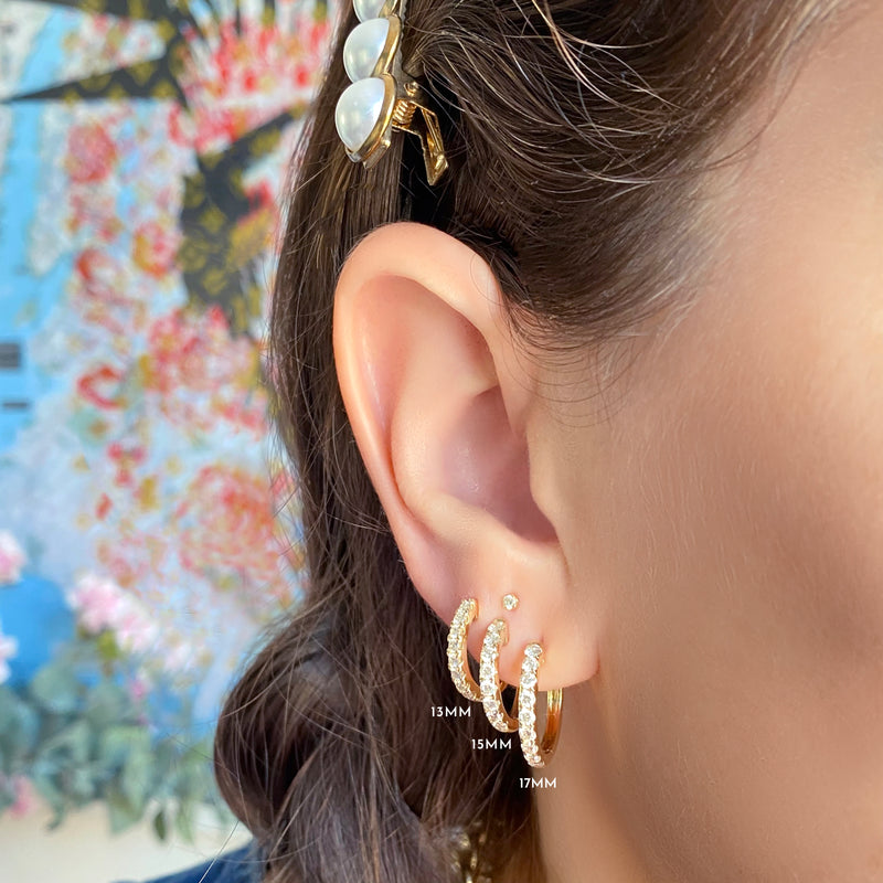15MM Gemma Hoop Earrings - Designer Earring - EarStylist by Jo Nayor