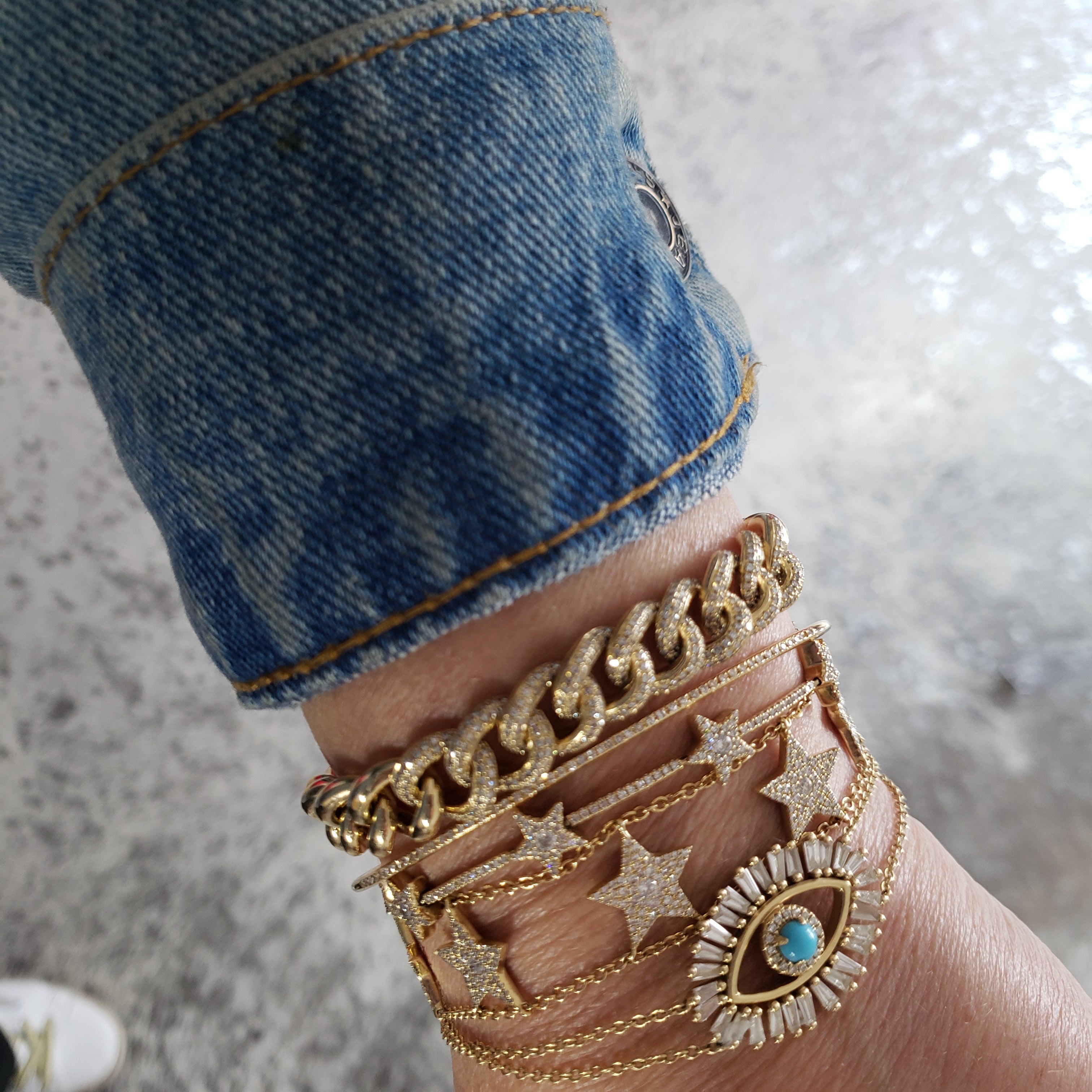 Diamond Star Alexa Bracelet - Designer Earrings - The EarStylist by Jo Nayor 