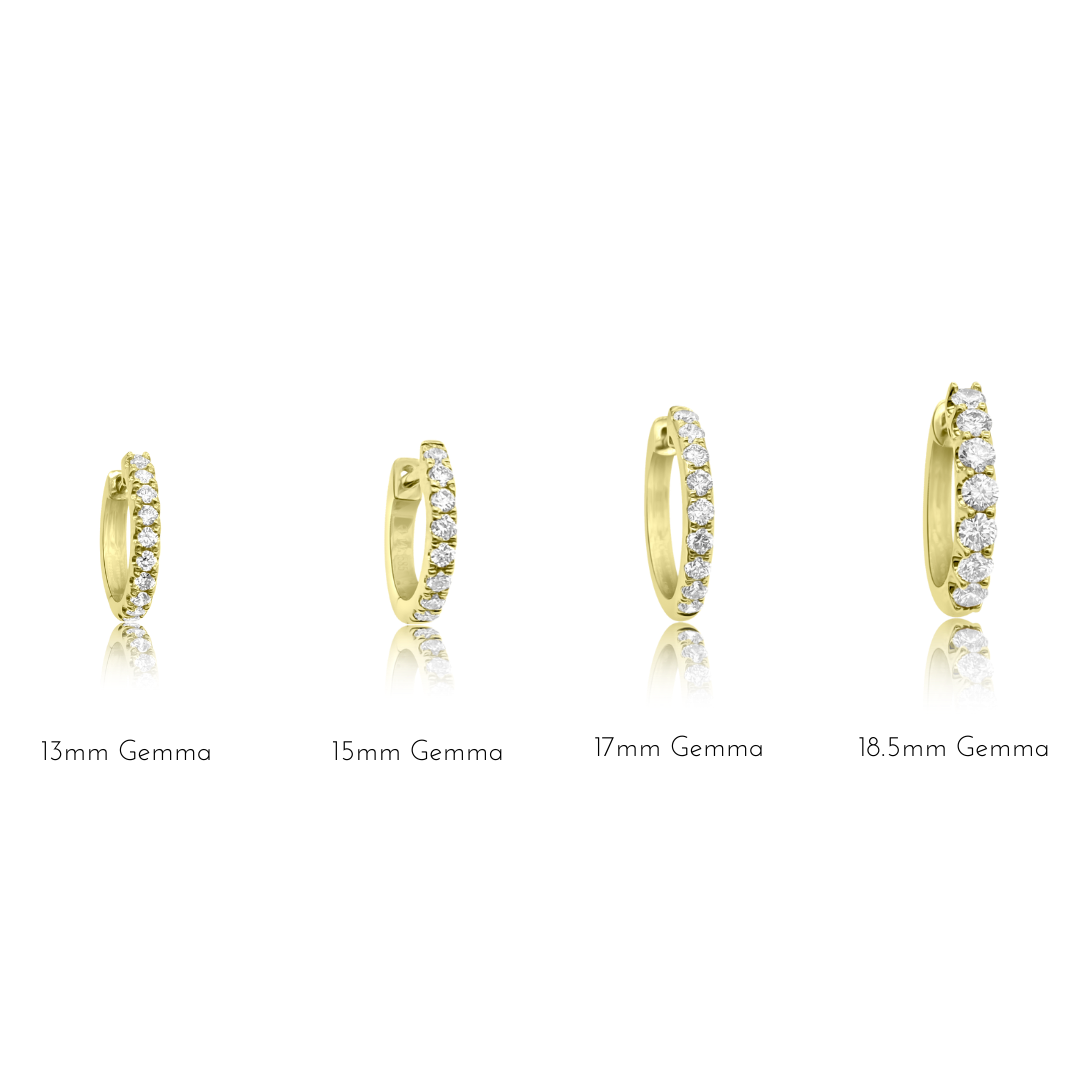 18.5MM Gemma Hoop Earrings - Designer Earring - EarStylist by Jo Nayor