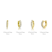 8 Diamond Huggy Earrings - Designer Earring - EarStylist by Jo Nayor