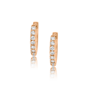 8 Diamond Huggy Earrings - Designer Earring - EarStylist by Jo Nayor