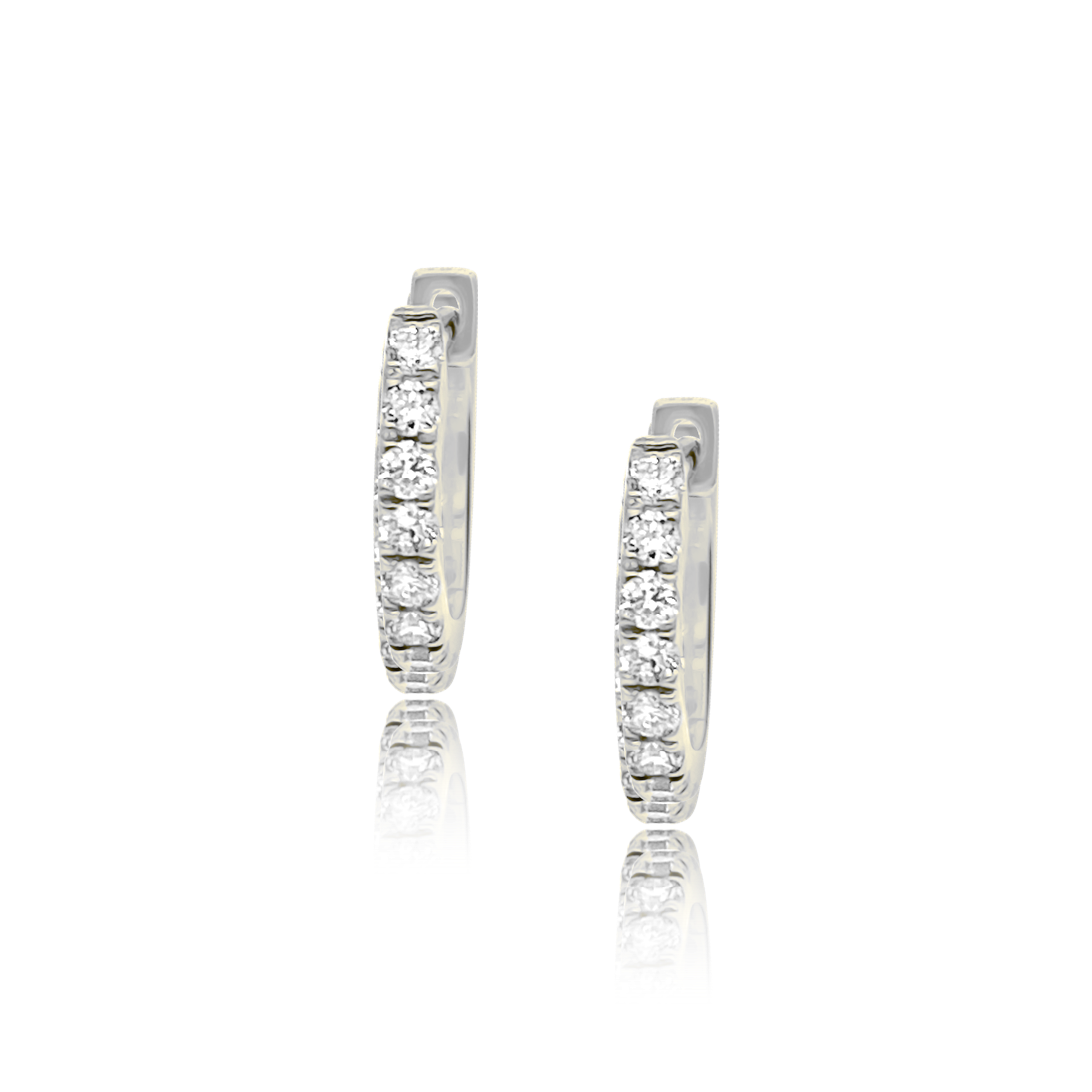 8 Diamond Huggy Earrings - Designer Earring - EarStylist by Jo Nayor