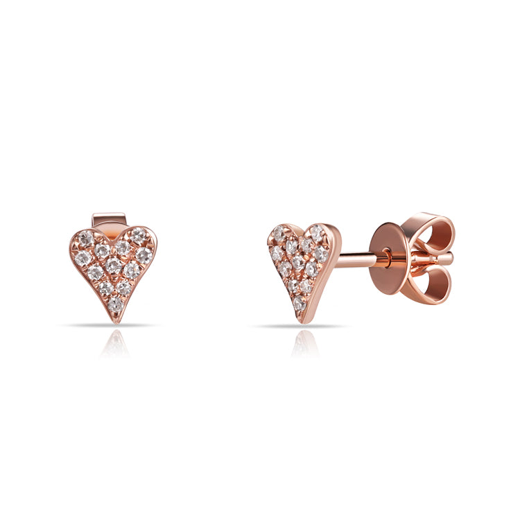 Mini Diamond Pave Heart - The Ear Stylist by Jo Nayor