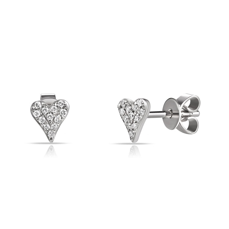 Mini Diamond Pave Heart - The Ear Stylist by Jo Nayor