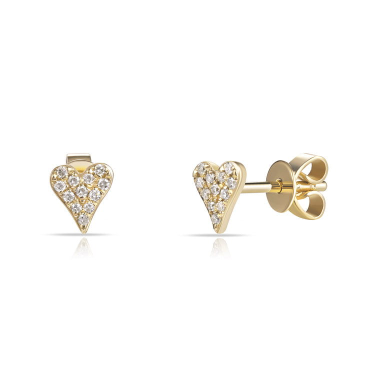 Mini Diamond Pave Heart - The Ear Stylist by Jo Nayor