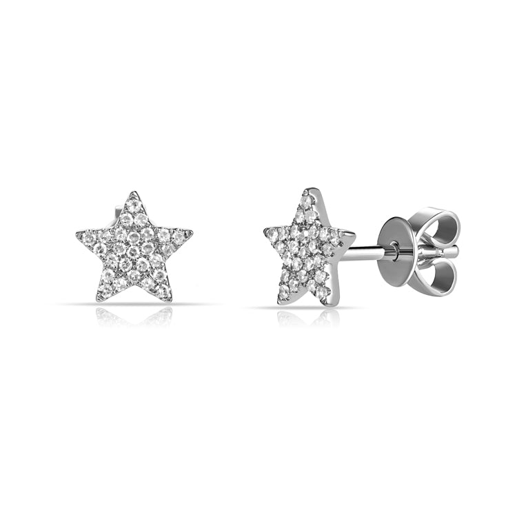 Small Diamond Pave Star Stud Earring - Designer Earrings - The EarStylist by Jo Nayor 
