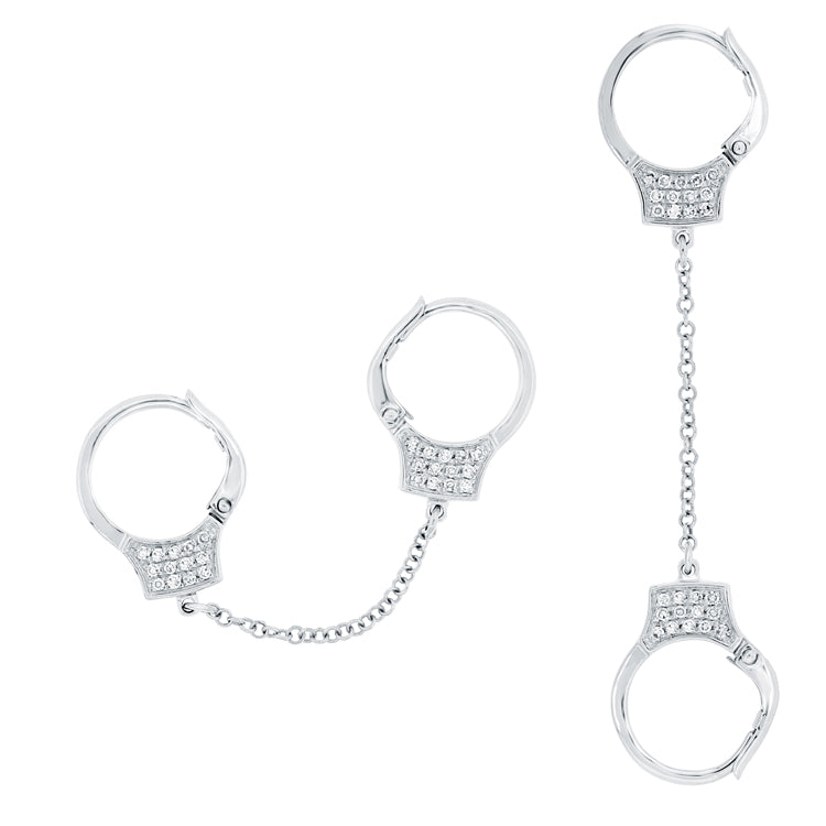 Diamond Handcuff Hoop Earrings - The Ear Stylist by Jo Nayor