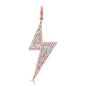 Large Diamond Lightning Bolt Charm - Designer Earrings - The EarStylist by Jo Nayor 