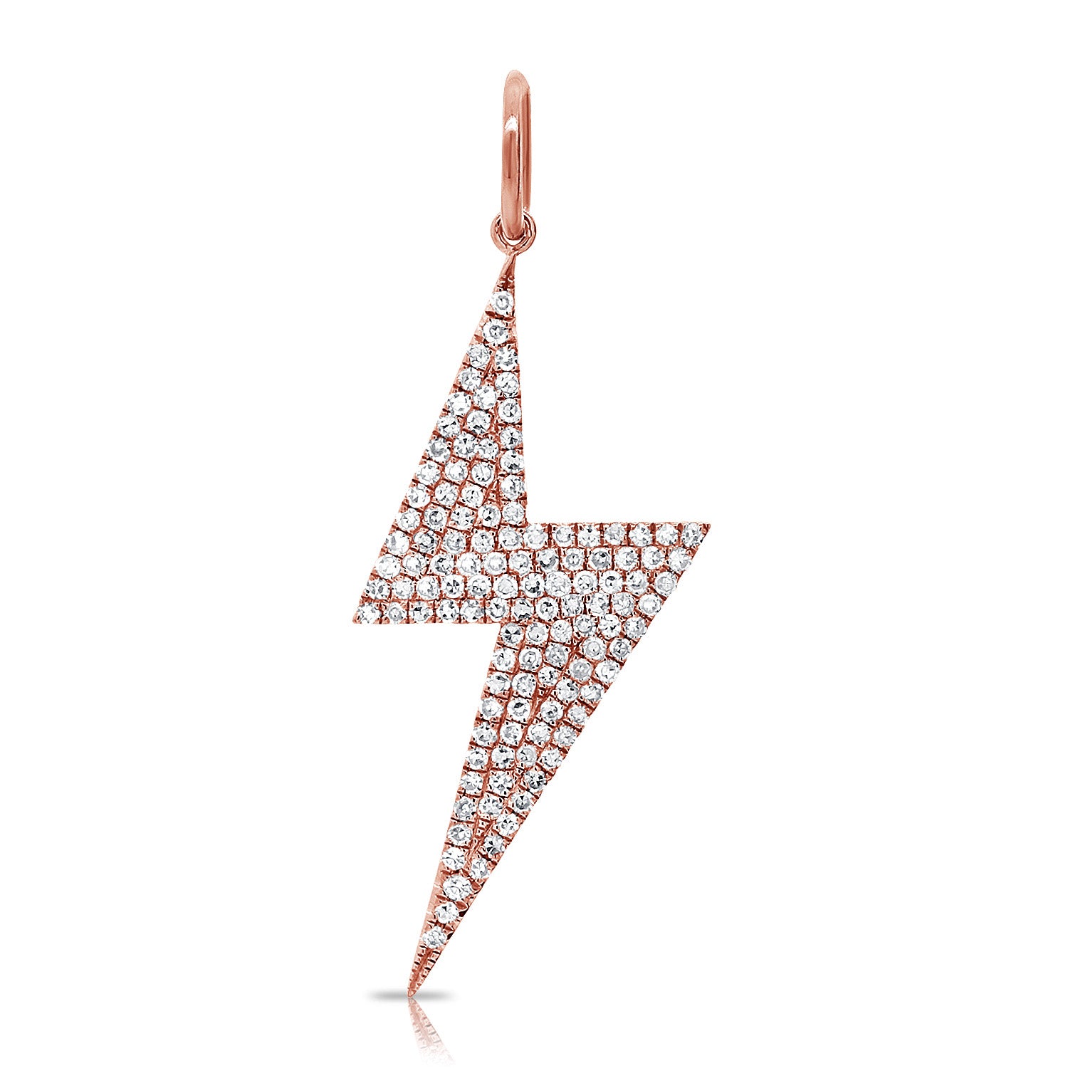 Large Diamond Lightning Bolt Charm - Designer Earrings - The EarStylist by Jo Nayor 