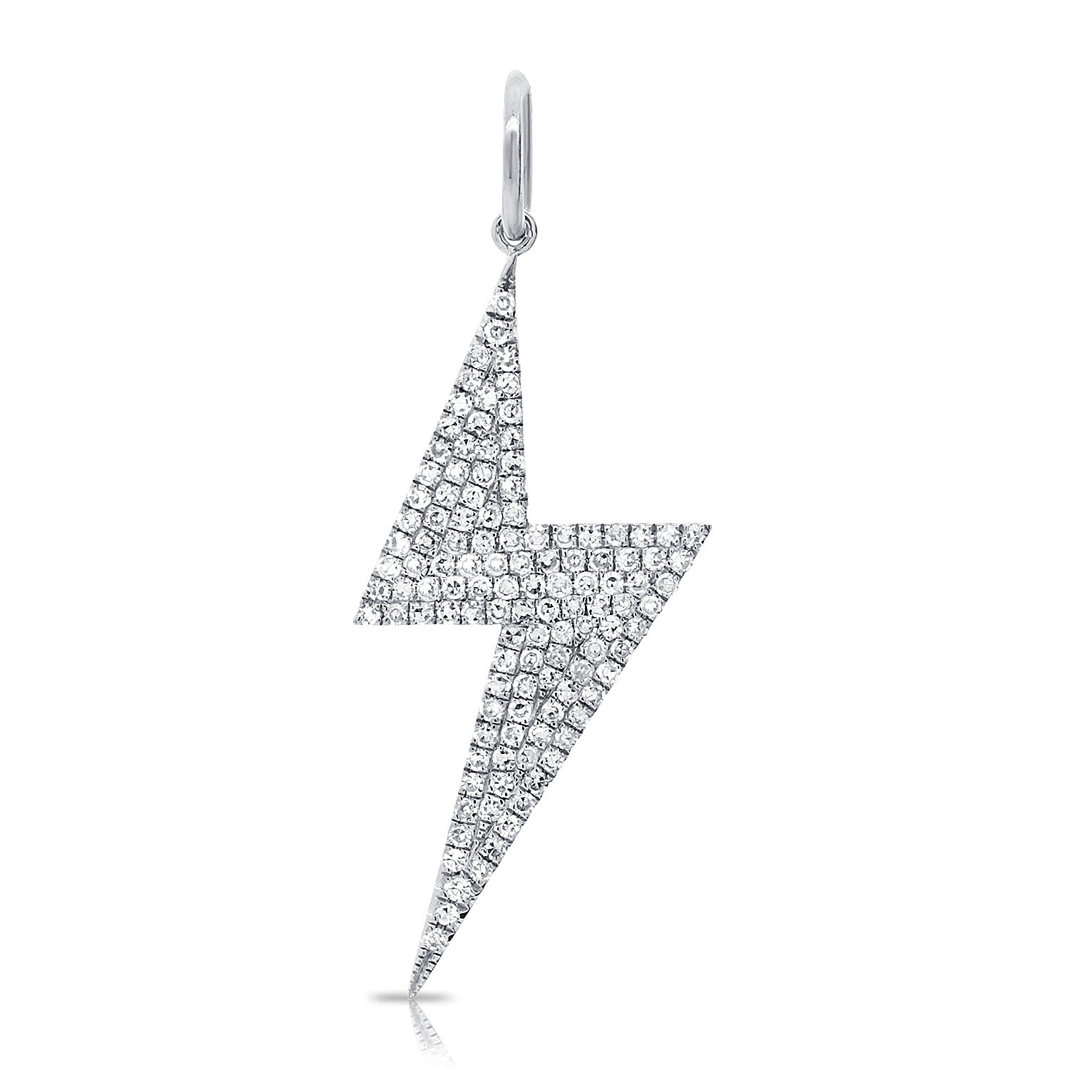 Large Diamond Lightning Bolt Charm - Designer Earrings - The EarStylist by Jo Nayor 