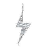 Large Diamond Lightning Bolt Charm - Designer Earrings - The EarStylist by Jo Nayor 