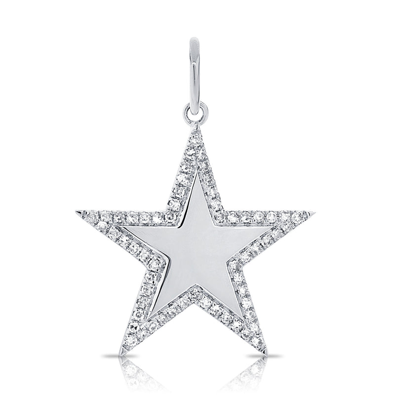 Diamond Border Star Charm - Designer Earrings - The EarStylist by Jo Nayor 
