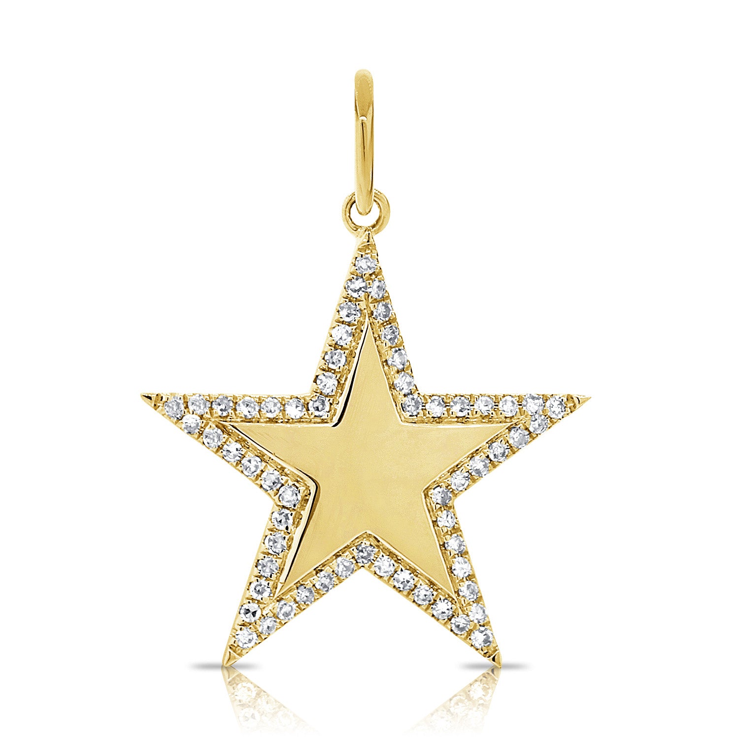 Diamond Border Star Charm - Designer Earrings - The EarStylist by Jo Nayor 