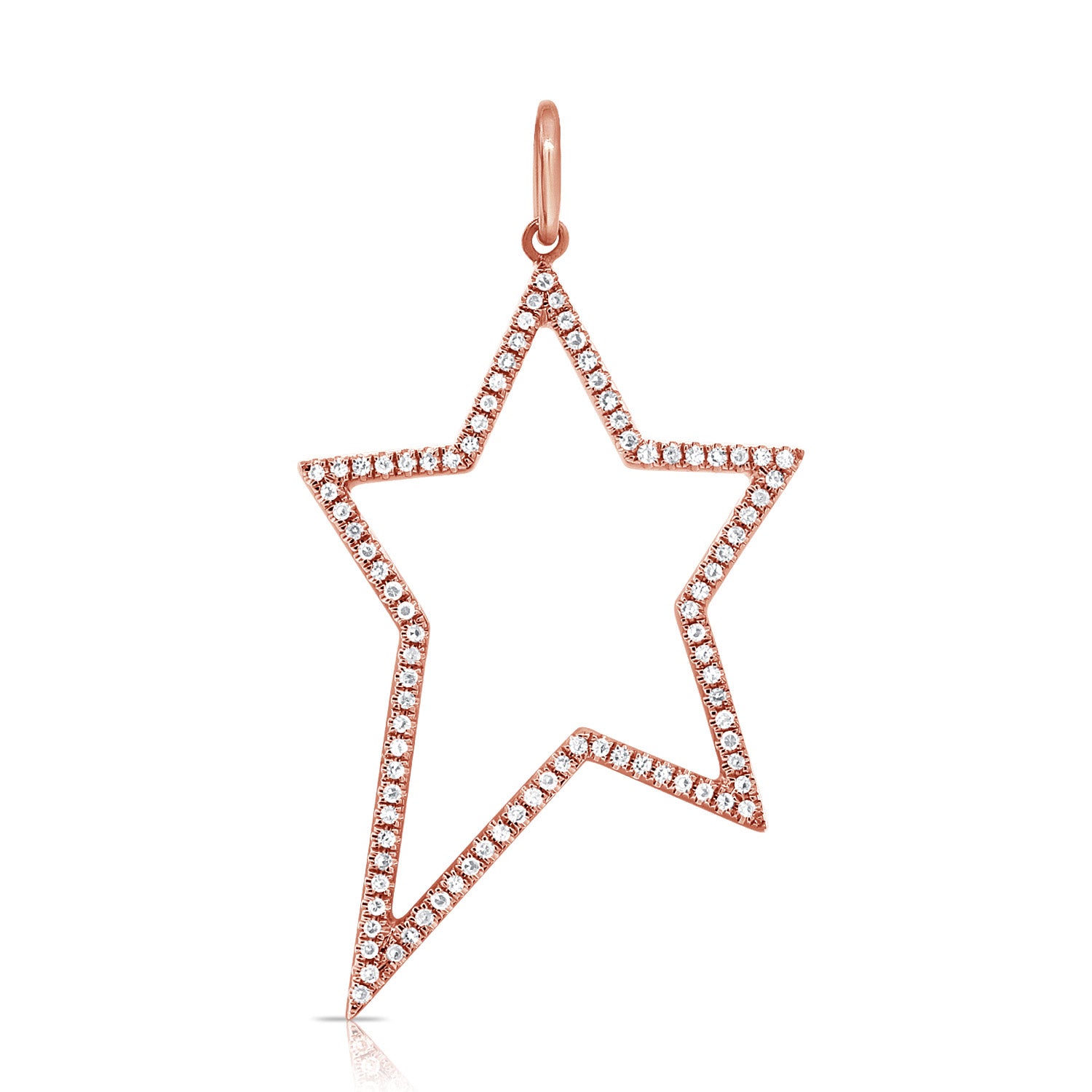 Diamond Edge Star Charms - Designer Earrings - The EarStylist by Jo Nayor 
