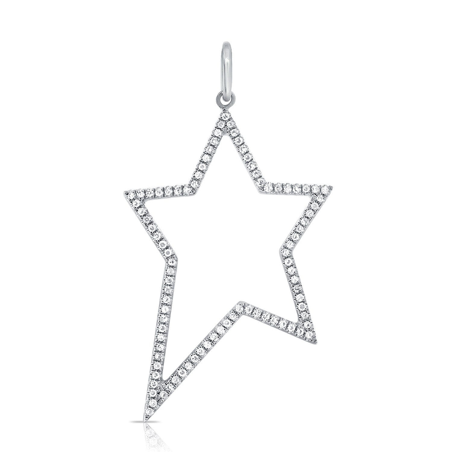 Diamond Edge Star Charms - Designer Earrings - The EarStylist by Jo Nayor 
