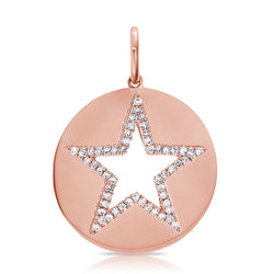 Diamond Star Medallion - Designer Earrings - The EarStylist by Jo Nayor 