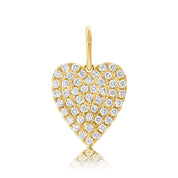 Full Cut Diamond Heart Charm - Designer Necklaces - Jo Nayor Designs