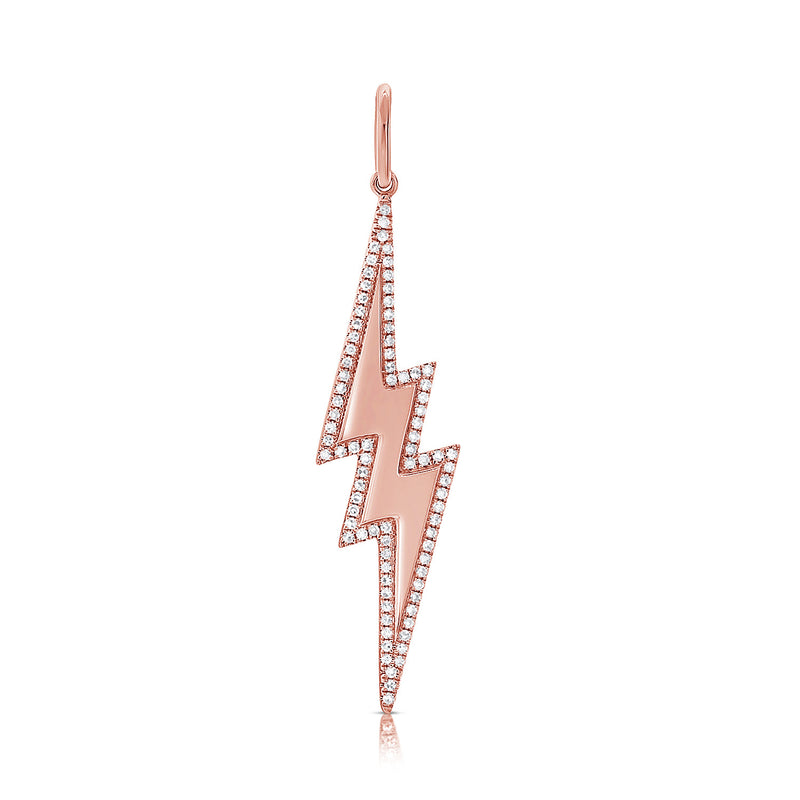 Double Diamond Lightning Bolt Charm - Designer Earrings - The EarStylist by Jo Nayor 