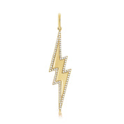 Double Diamond Lightning Bolt Charm - Designer Earrings - The EarStylist by Jo Nayor 