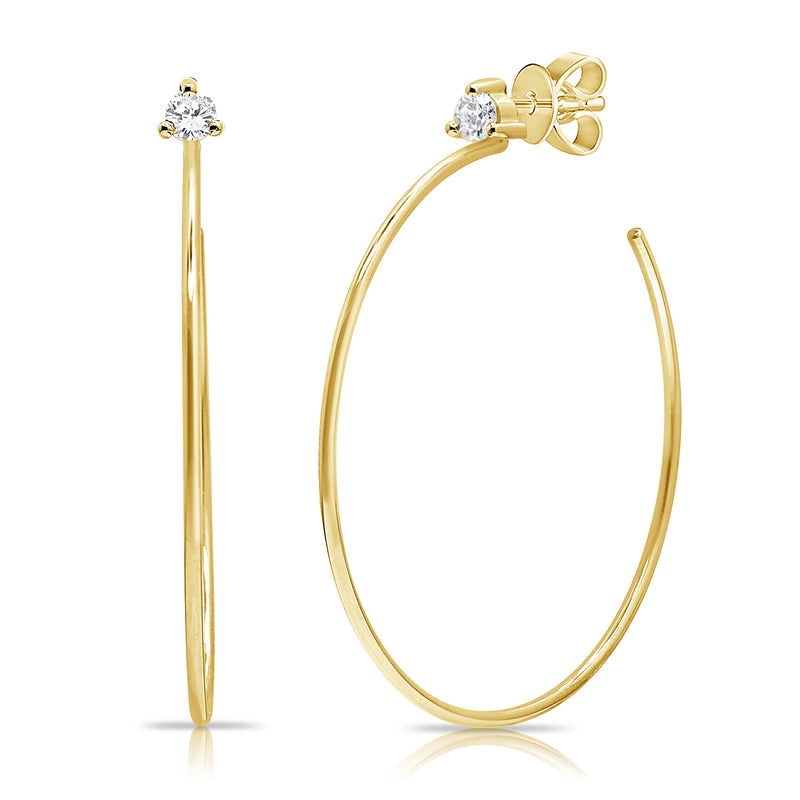 14K Gold Aria Hoop Earrings - Designer Earrings - The EarStylist