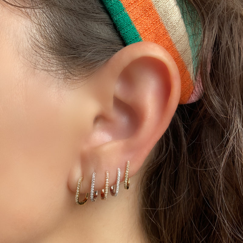 Diamond Baby Box Hoop Earrings - Designer Earrings - The EarStylist