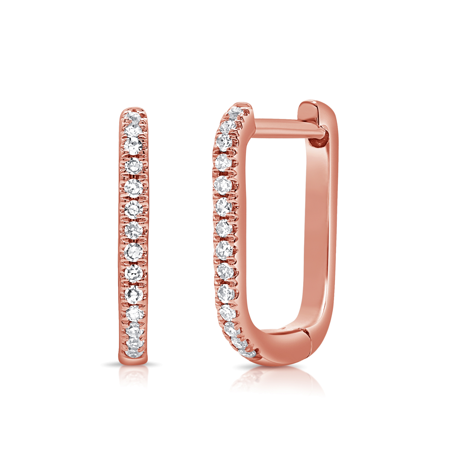 Diamond Baby Box Hoop Earrings - Designer Earrings - The EarStylist