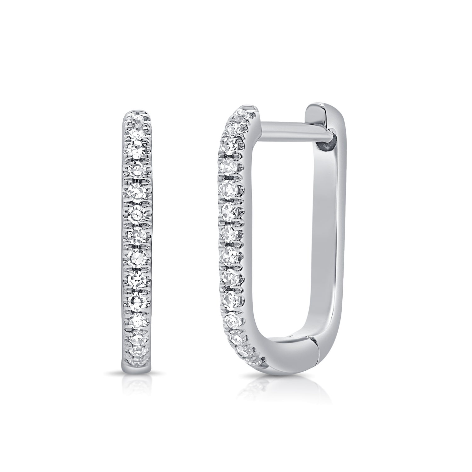 Diamond Baby Box Hoop Earrings - Designer Earrings - The EarStylist
