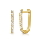 Diamond Baby Box Hoop Earrings - Designer Earrings - The EarStylist