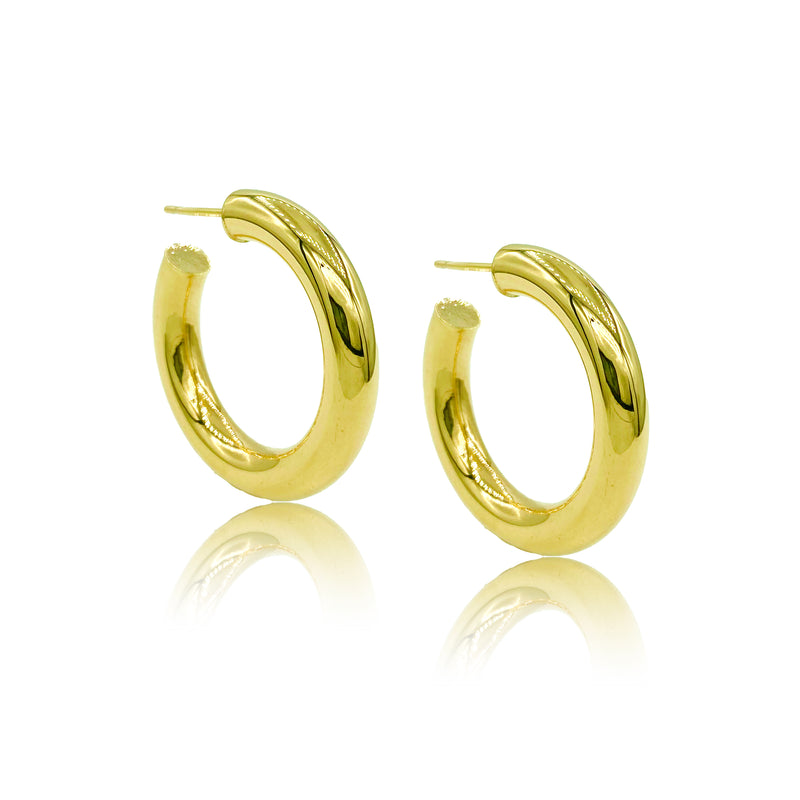 14K Gold Baby Dahlia Hoops- Designer Earrings - The EarStylist