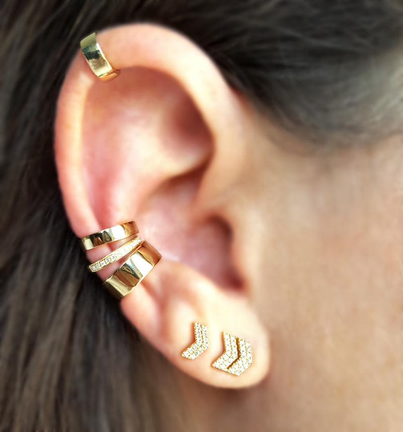 Solid Gold Mini-Ear Cuff - The Ear Stylist by Jo Nayor