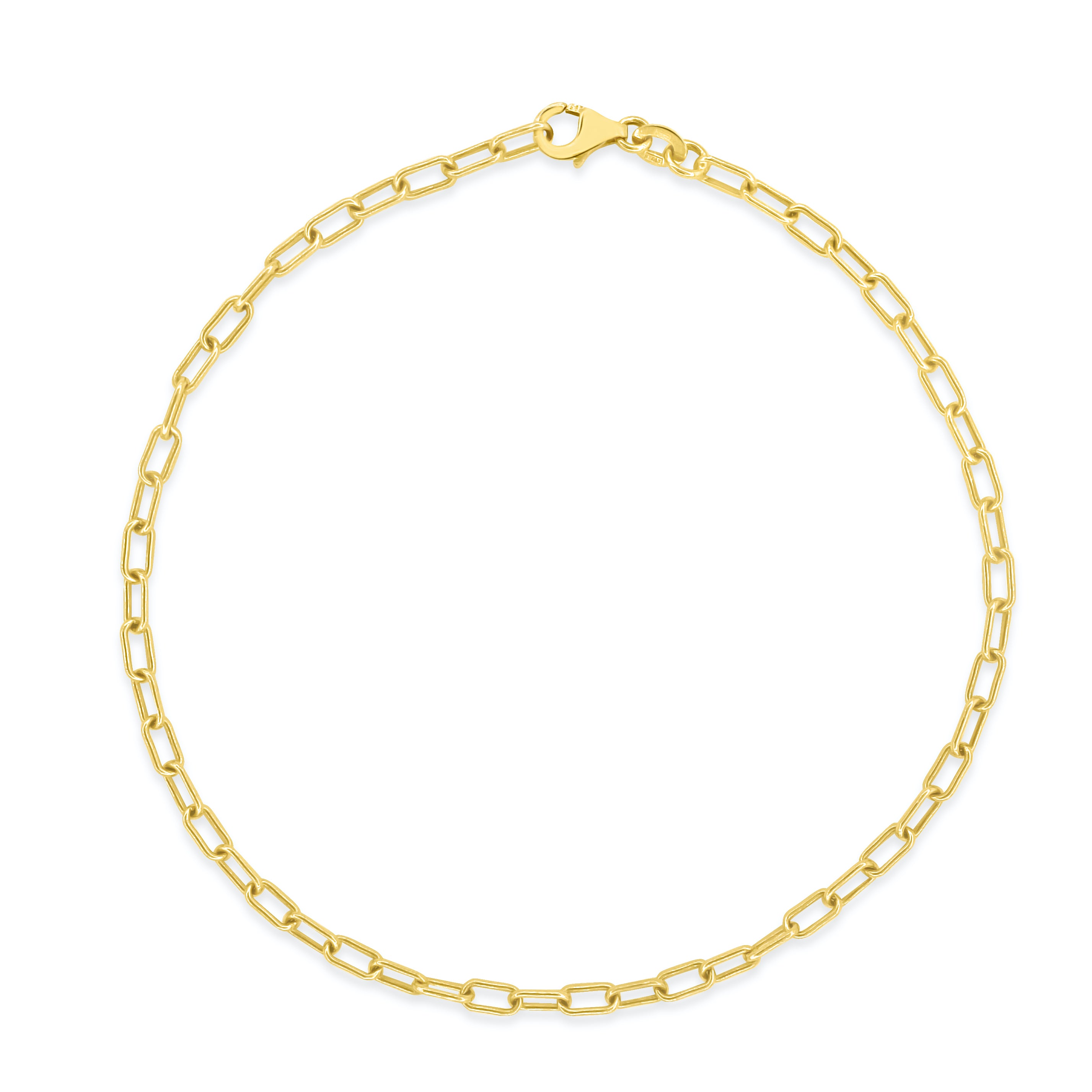 Baby Oval Link Anklet - Designer Earrings - The EarStylist by Jo Nayor 