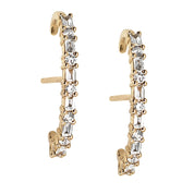 Baguette Diamond Ear Band - Designer Earrings - The EarStylist by Jo Nayor 