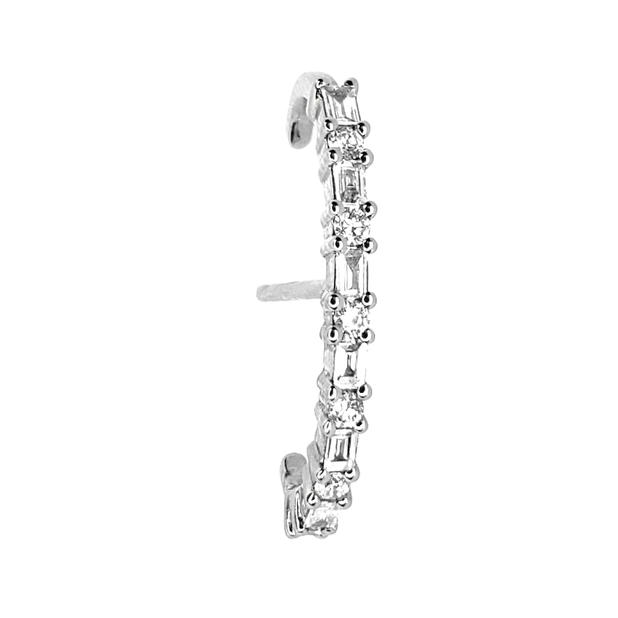 Baguette Diamond Ear Band - Designer Earrings - The EarStylist by Jo Nayor 