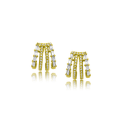 Baguette Diamond Garra Stud - Earrings - The Ear Stylist by Jo Nayor