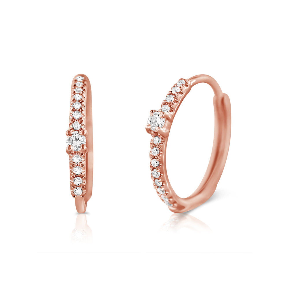 Diamond Ballerina Hoop Earrings - The Ear Stylist by Jo Nayor