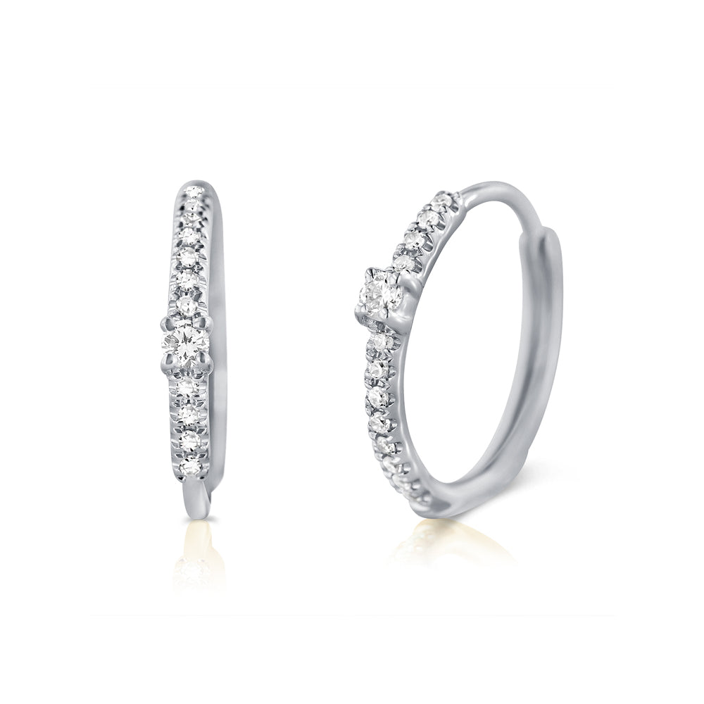 Diamond Ballerina Hoop Earrings - The Ear Stylist by Jo Nayor