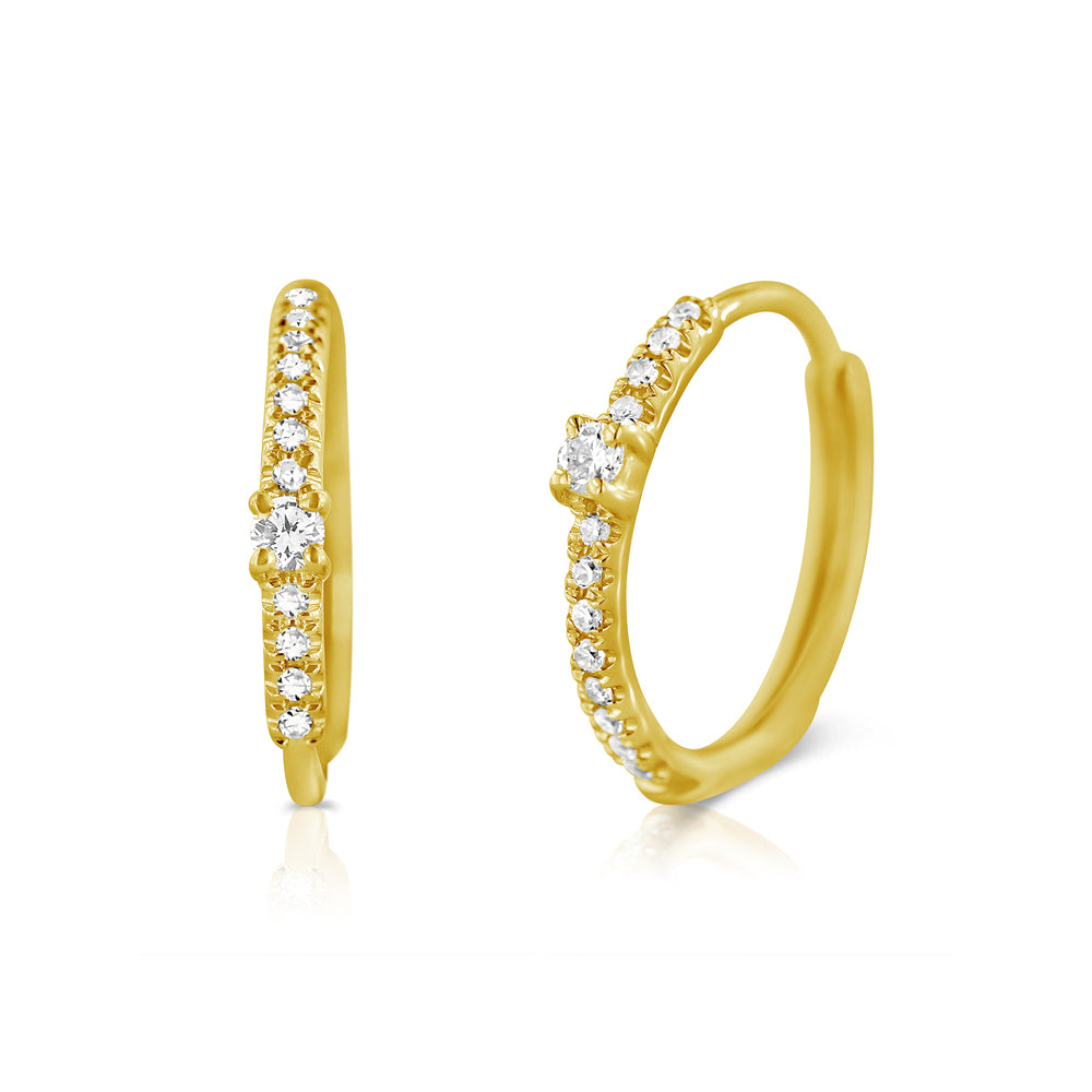 Diamond Ballerina Hoop Earrings - The Ear Stylist by Jo Nayor