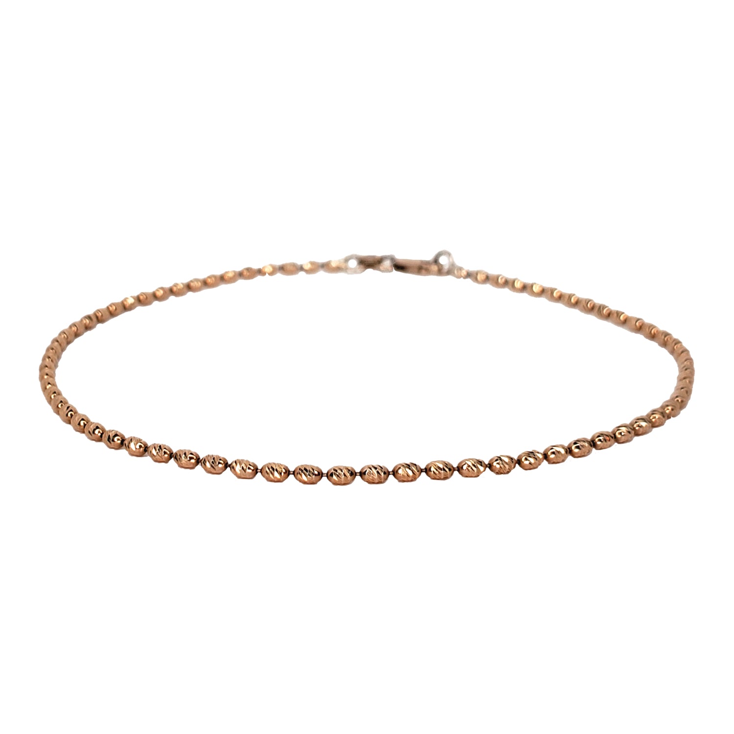 Gold Barrel Bead Anklet - Designer Earrings - The EarStylist by Jo Nayor 