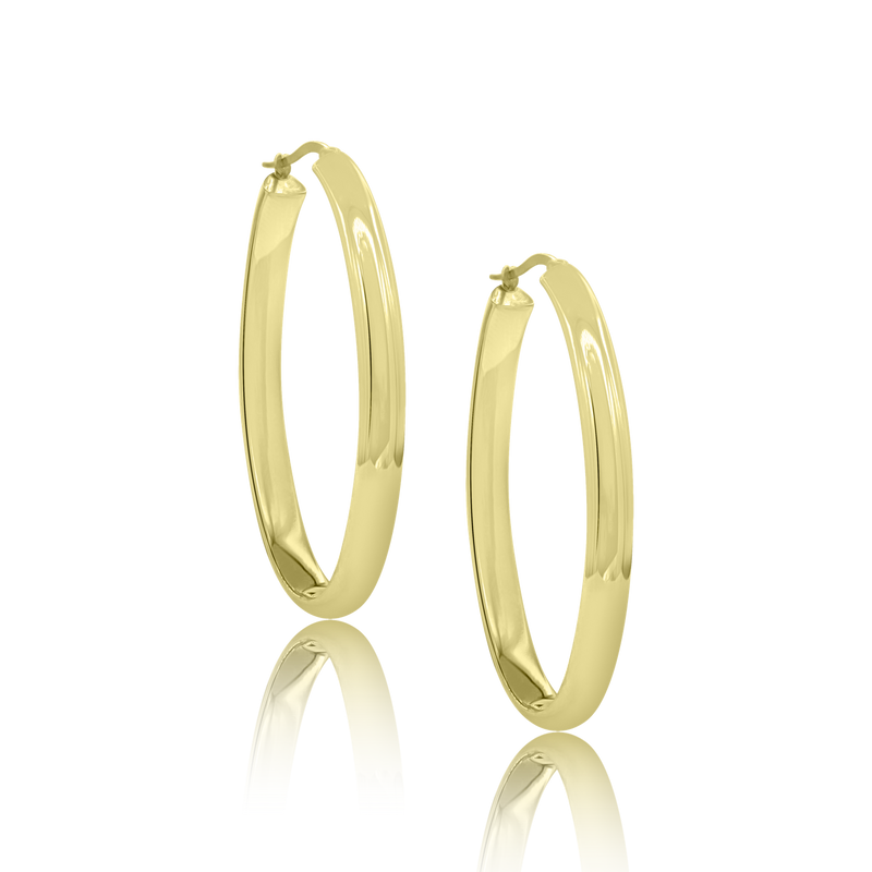 14K Gold Becket Hoop Earrings - Designer Earrings - The EarStylist