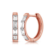 Biggie Baguette Hoop Earrings - Designer Earrings - The EarStylist