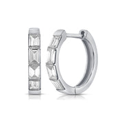 Biggie Baguette Hoop Earrings - Designer Earrings - The EarStylist